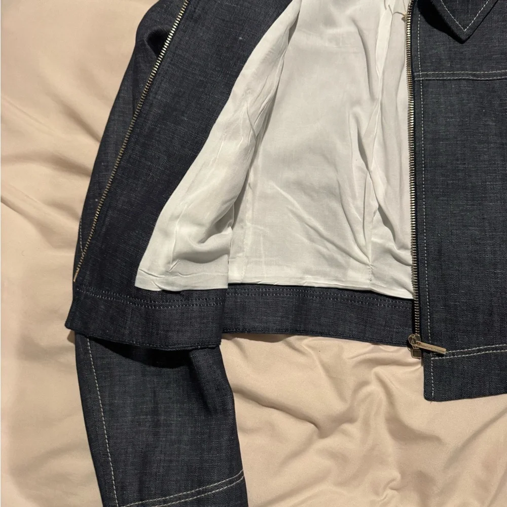 Zara Indigo Denim Jacket and Pants Set - Picture 6 of 7